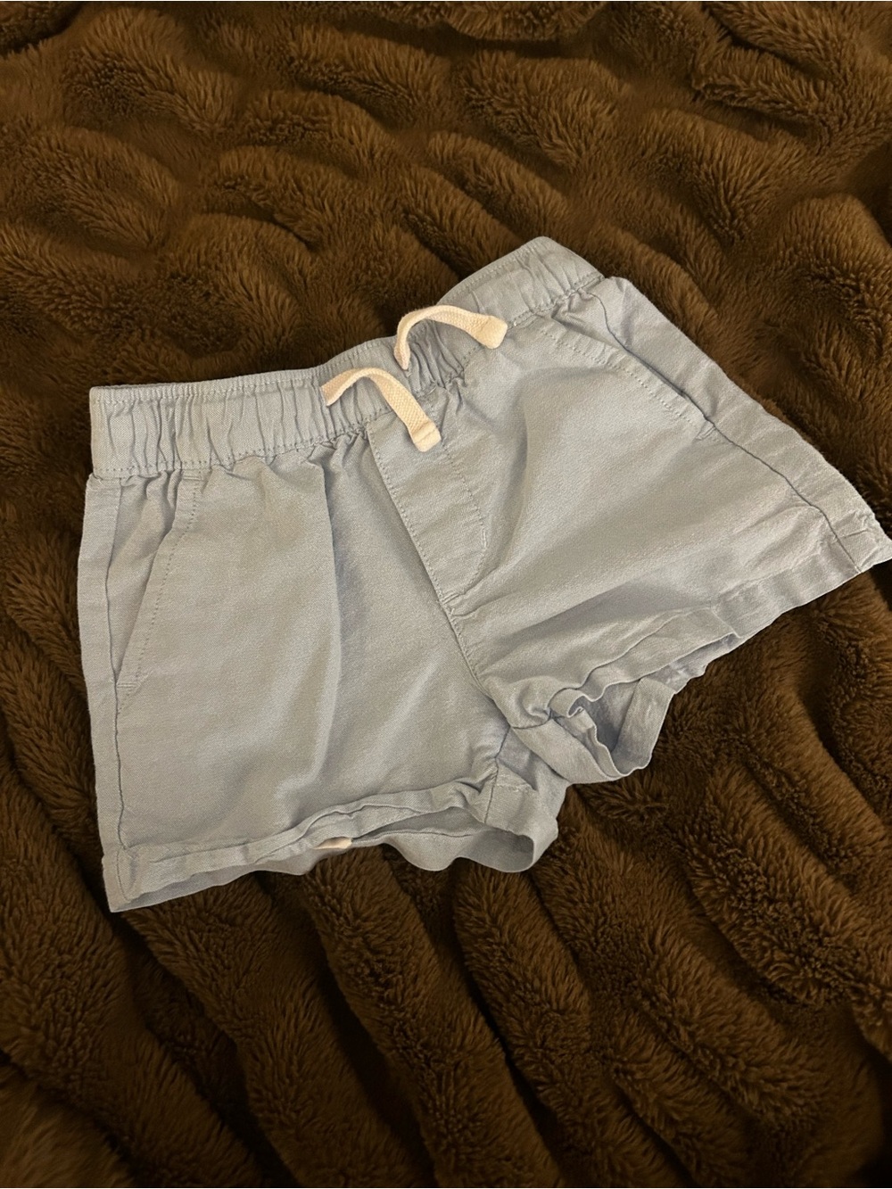 Light Blue Toddler Drawstring Lounge Shorts